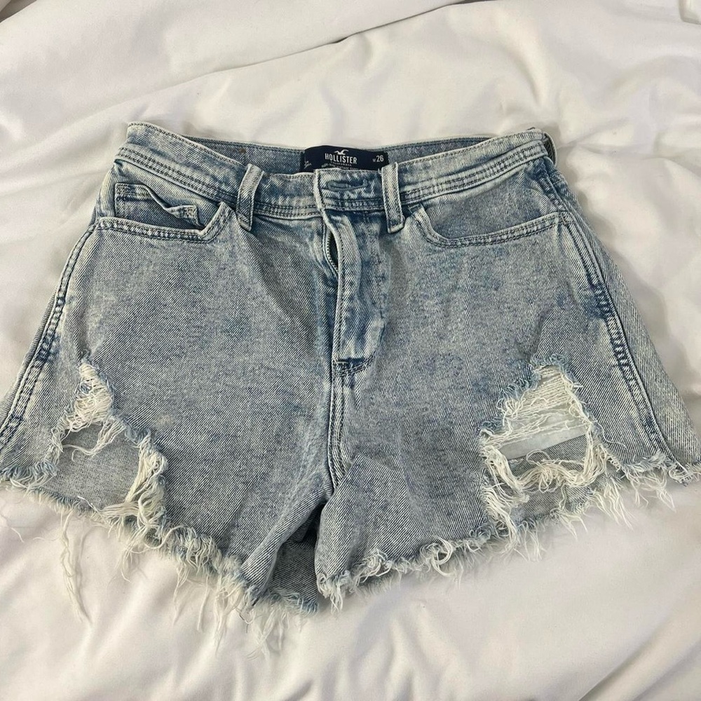 hollister vintage stretch high rise denim short 4”